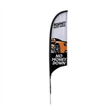 7' Razor Sail Sign Kit Single-Sided with Spike Base