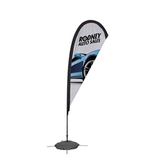 8' Tear Drop Sail Sign Kit 1-Sided with Scissor Base