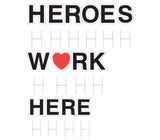 Heros Work Here Yard Cards - Free ground shipping