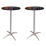 Set of Two Custom Round Trade Show Tables with Case